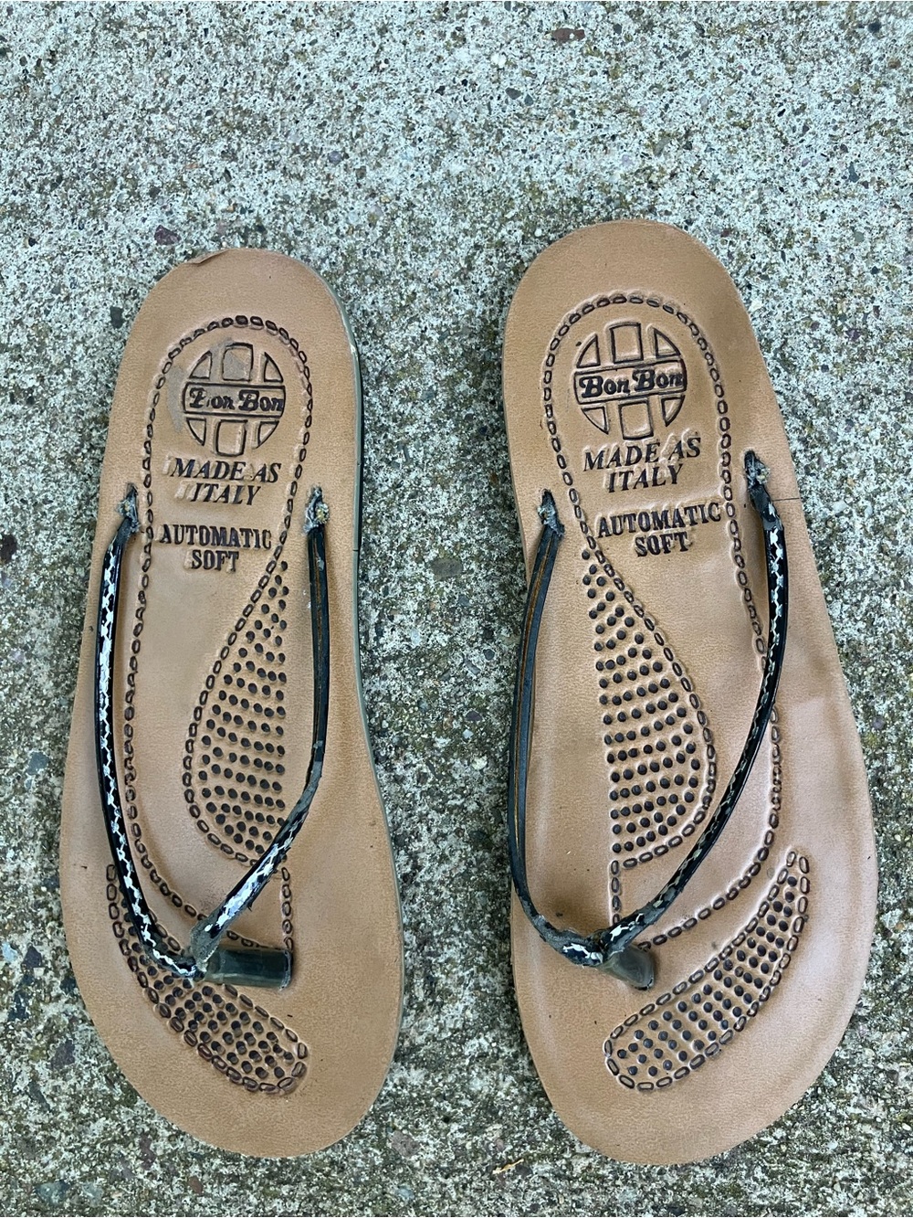 Tan Leather Flip Sandals - Women